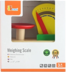 Wooden kids' weighing scale for pretend store play