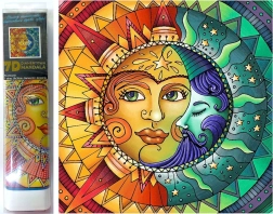 Pittura di diamanti 7D Luna e Sole 30x30 cm