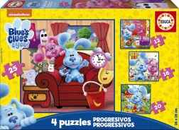 Puzzle BLUE'S CLUES 4u1 za djecu (12, 16, 20 i 25 dijelova)