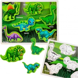 Puzzle in legno con dinosauri