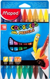 Tristranske oljne pastele Maped Color'Peps 18 kos