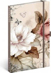 NOTIQUE Powder Flowers dotted notebook, 13 × 21 cm