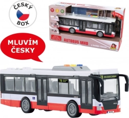 Avtobus na vztrajnik s češkimi zvočnimi napovedmi in lučmi