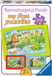 Ravensburger puzzle Zvířata na zahradě 3x6 dílků