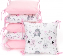 Poduszka ochronna z różowymi niedźwiadkami