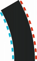 bochten 60° (3× links, 3× rechts) voor Carrera Hybrid racebanen