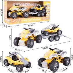 Police set with quad and off-road car 1:16
