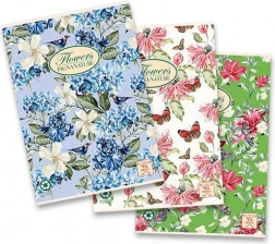 A4 School Notebook Flowers, squared, 40 sheets