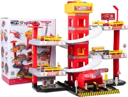 Multi-level Fire Station Parking Garage with Elevator and Accessories