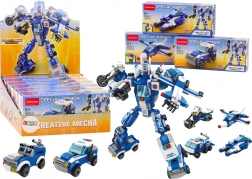 Politiewagens Motorboot Vliegtuig Politie Bouwstenen MIX