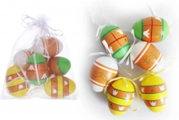 Œufs décoratifs en plastique peints 6 cm