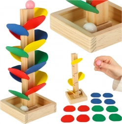 Houten knikkerboom MONTESSORI