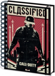 Kroužkový poznámkový blok A5 Call of Duty, linkovaný