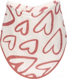 T-TOMI BIO bambusowy śliniaczek Pink hearts