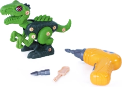 Screw-together Velociraptor Dinosaur with Battery-Powered Screwdriver