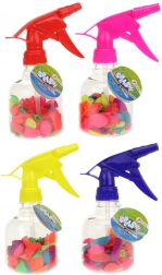 Hand pump for water balloons with balloons (17 cm, mixed colors)