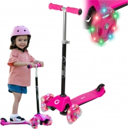 EVO kids’ three-wheel scooter Light Up Mini Cruiser pink with light-up wheels
