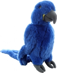 Blue plush parrot eco-friendly 26 cm