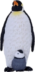Mojo emperor penguin with chick – hand-painted figurine