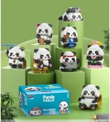 Mega panda building set – 9 figures