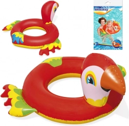 Bestway napihljiv plavalni obroč papagaj 84 × 76 cm – Rdeča