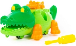 Take-Apart Crocodile – Buildable Toy with Screwdriver on Wheels