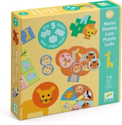 Djeco coffret 5 jeux – animaux de la savane