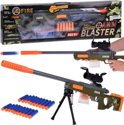 Large foam sniper rifle with scope and magazine