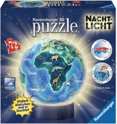Ravensburger 3D Illuminated Puzzleball Night Globe 72 Pieces