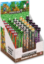 Penna gel cancellabile MINECRAFT 15 cm – penna stilosa con gomma cancellante