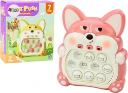 Game Pop-It Fox with 7 game modes pink