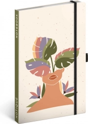NOTIQUE Monstera Lined Notebook, 13 × 21 cm