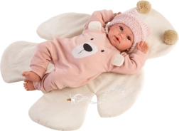 Llorens New Born realistic baby doll with sounds, soft cloth body, 36 cm