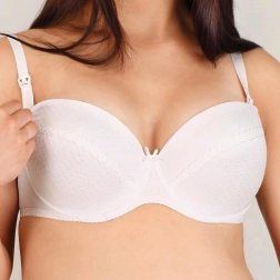 Polopodloženi nedrček za dojenje New Baby Eva bel