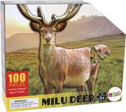 100-piece puzzle with a deer in the forest