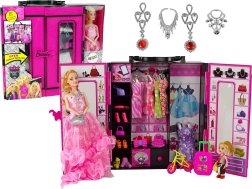 Bambola con armadio e accessori