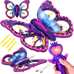 Colorful Butterfly Drone with LED and Magic Wand – RC Flying Toy for Kids