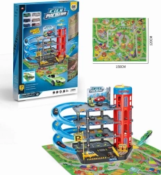 Wielopoziomowy parking z windą, drogą filcową i akcesoriami