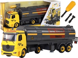 DIY tanker truck for kids with lights and sounds – yellow
