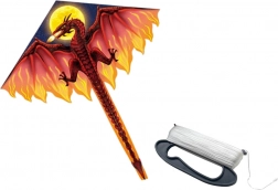 Veľký drak červený dlhý chvost 170 cm x 130 cm