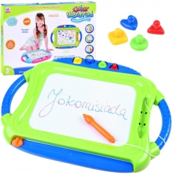 Tableau à dessin magnétique coloré avec tampons – Ardoise magique