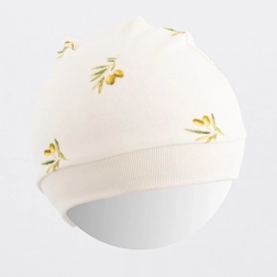 Bonnet enfant en coton bio New Baby olives
