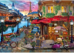 Sunset over the Seine XL Puzzle 500 pieces