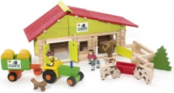 Jeujura Wooden Construction Set Medium Farm