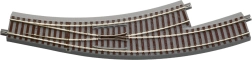 Roco geoLINE curved turnout R3/R4 left with roadbed