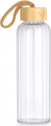 Vilde 500 ml Glass Water Bottle with Bamboo Lid