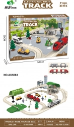 City Train Set with Lights and Sounds, 80 Pieces