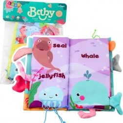 Morbido libro sensoriale Animali marini con pagine fruscianti e squeaker