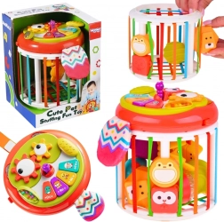 woopie cubo e cilindro sensoriale interattivo con pannello musicale