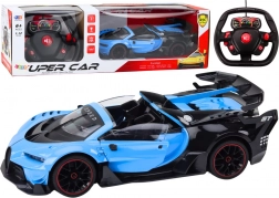 Auto sportivo RC 1:12 con porte apribili blu